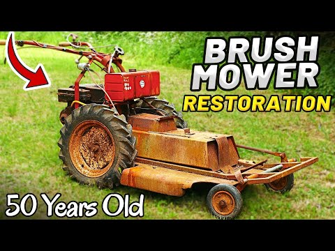50 YEAR OLD RUSTY BRUSH MOWER RESTORATION