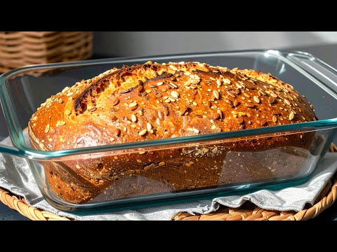 Millet bread without flour and yeast! The healthiest recipe in just 15 minutes!