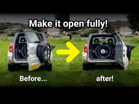 RAV4 2000-2006 Check Strap Upgrade - open the back door fully to 90 degrees!