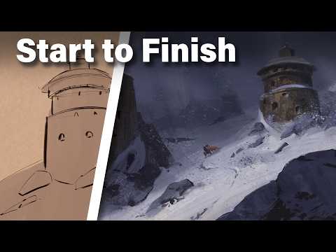 How I Paint Environment Concept Art ( Digital Painting Tutorial )