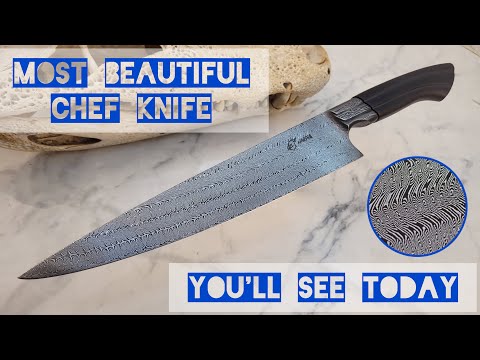 Beautiful Chef Knife - Twisted Damascus