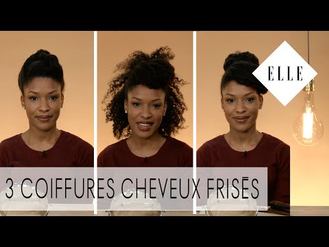 3 idées de coiffures rapides pour les cheveux afros et frisés I ELLE Coiffure