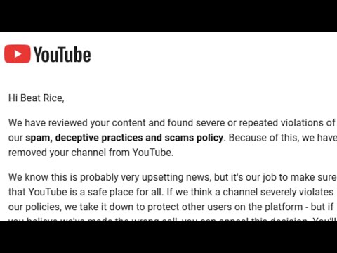 I got nuked off Youtube. Whoops!