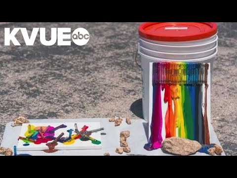 Time-lapse video shows crayons melting in the Las Vegas heat
