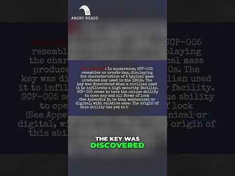 SCP-005 is a key that opens any lock? #scpfoundation #scp #lore #scp005