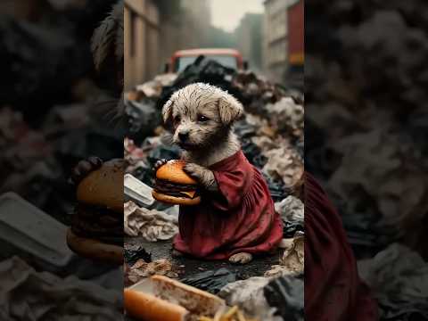 Poor Puppy Fights Back from Street Food Sickness! #shorts #dog #dostpappu