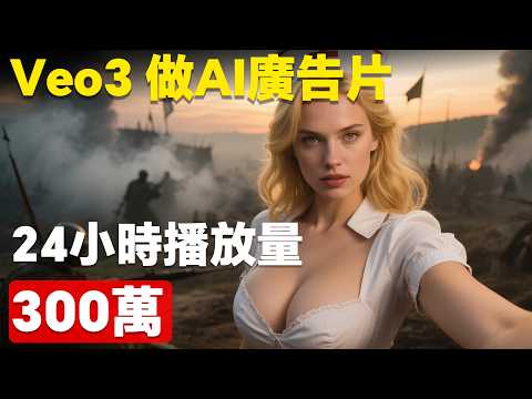 【AI影片工作流】如何用Veo3做出300萬播放AI爆款廣告片，普通人如何利用AI影片偷偷賺錢