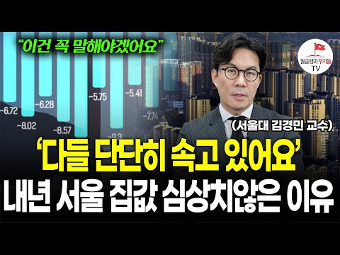 내년 부동산 집값 정말 위험하다, 무주택자·1주택자 '이렇게' 하세요 (서울대 김경민 교수)