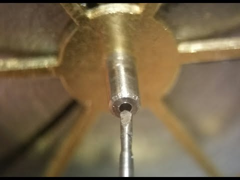 Repivoting technique #1, collet holding lathe, free hand