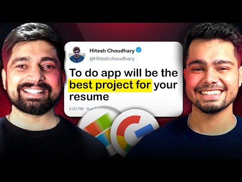 Job, College Placements, Hiring & Projects with Hitesh Choudhary 🚀