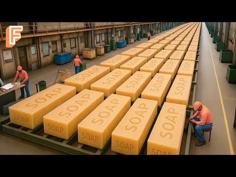 How Millions of Soap Bars Are Made From Sunflower Oil – Inside Massive Soap Production Line