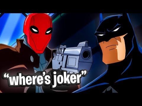 When RED HOOD spun the block on BATMAN for letting JOKER MERK HIM