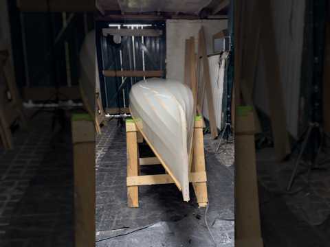 Will she float? 😅🤞#woodworking #canoe