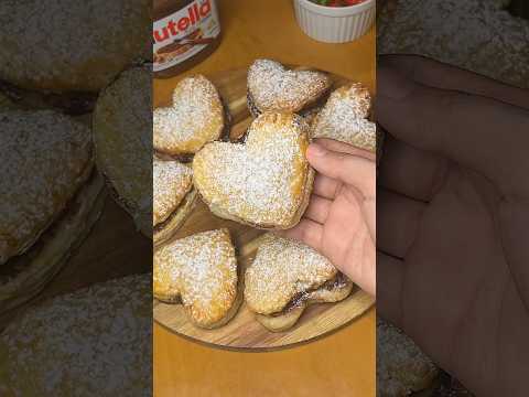 Nutella Pastry Hearts ❤️ #shorts