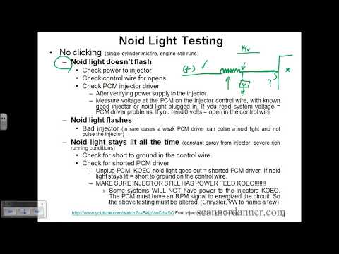 Fuel Injector Testing with basic tools (noid light, test light)