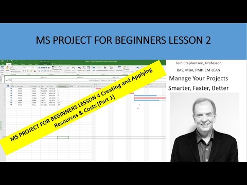 How to Create and Apply Resources and Costs to Your Project, MS Project for Beginners Tutorial 4