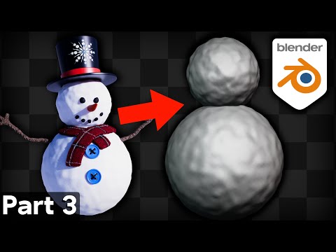 Part 3 - Blender for Complete Beginners Tutorial Series (Outliner & Modeling Snowballs)