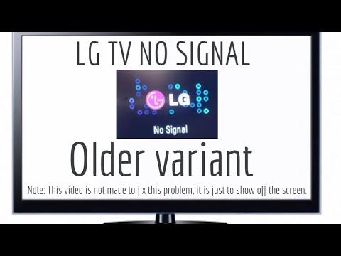 Older LG TV no signal
