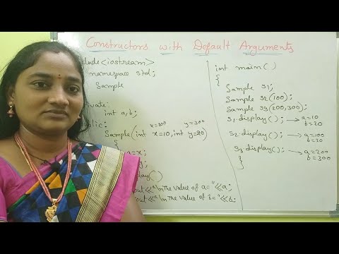C++ || Constructors with Default Arguments in C++ || C++ Tutorial in Telugu || Telugu Scit Tutorials