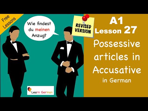 A1-Lesson 27 | Learn German | Possessive Artikel | Accusative case | German for beginners