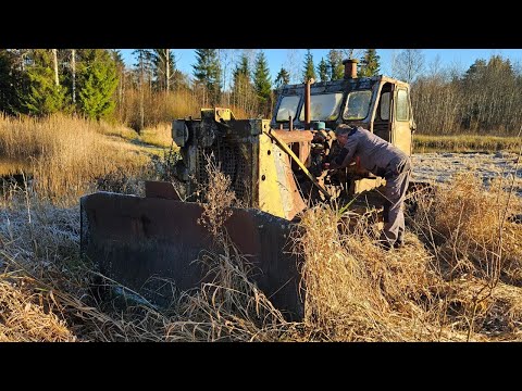 T-100 Bulldozer. Стоял 15 лет. Заведётся или нет??(Will it start?)