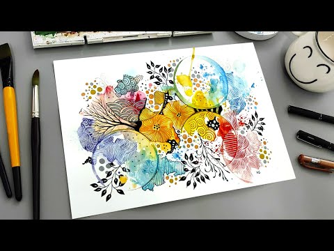 You've Never Seen Anything Like It! Amazing Watercolor Zentangle Design