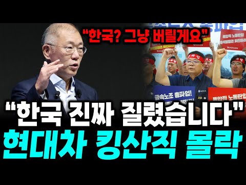 현대차가 한국을 탈출한 진짜이유 "울산에 단종모델만 남았다" 킹산직 몰락의 시작