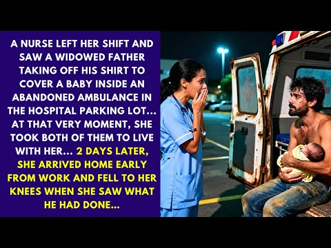 A Nurse Left Her Shift And Saw A Widowed Father Taking Off His Shirt To Cover A Baby Inside