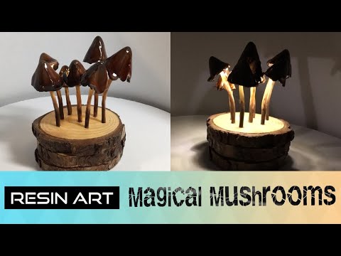 Resin Art -  Magical Mushrooms Nightlights and more! Not to be Missed!