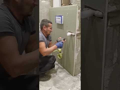 "How to make plasterboard around Geberit step by step,,