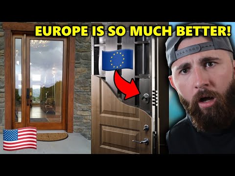 American Reacts to European vs American Exterior Doors! *INSANE*