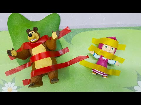 Мультики с игрушками Свинка Пеппа Маша Щенячий Патруль - Кто кого приклеит! Мультфильмы про машинки.