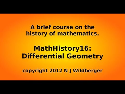 Differential Geometry | Math History | NJ Wildberger