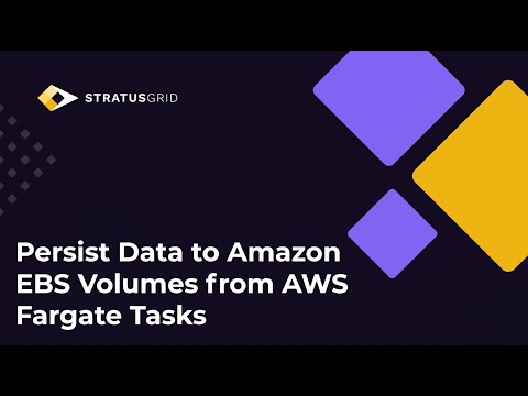 Persist Data to Amazon EBS Volumes from AWS Fargate