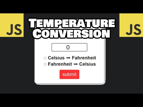 JavaScript TEMPERATURE CONVERSION PROGRAM 🌡️