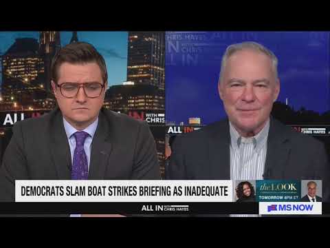 Kaine Joins MS Now's Chris Hayes to Slam Admin’s Refusal to Release Sept 2 Double-Tap Strike Footage