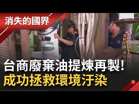 化危機為轉機! 馬來西亞油棕大國對環境造成嚴重汙染 台商將廢棄油提煉再製 成功翻轉"廢油成金"│李文儀主持｜【消失的國界 PART2】20221107│三立新聞台