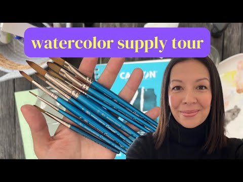 A *Realistic* COMPLETE Beginner’s Watercolor Art Supply Tour | Canson XL, Cotman, Baohong & More