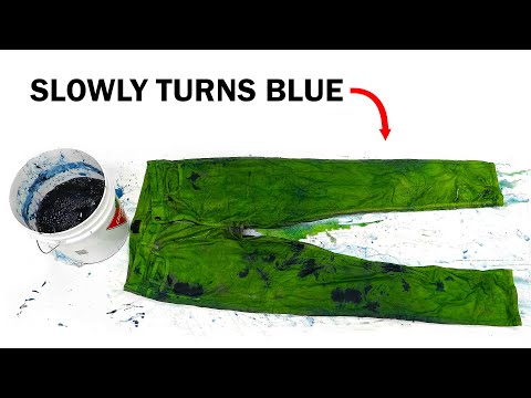 Making indigo and dyeing jeans blue