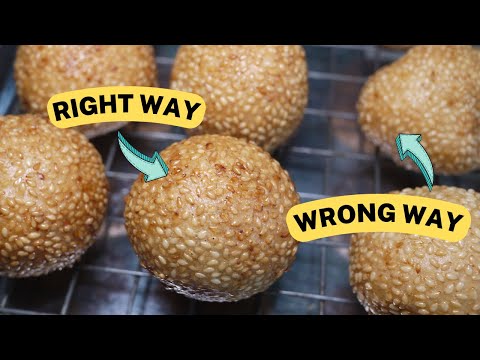 Sesame Balls Red Bean Paste the RIGHT WAY | Wally Cooks Everything