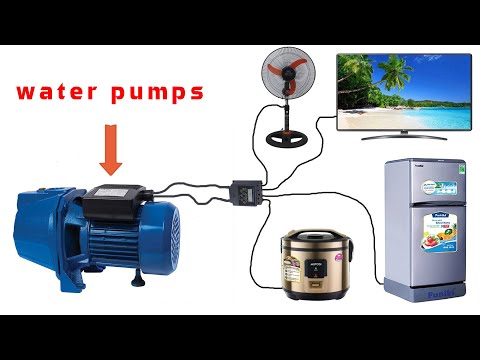 how to turn a water pump into a 250v generator