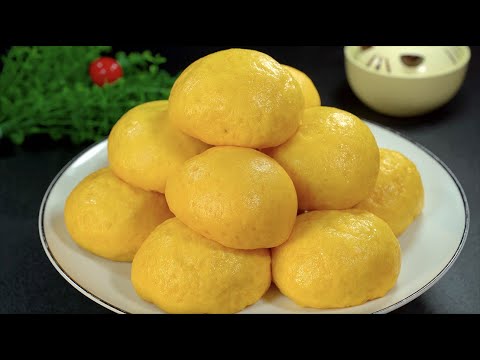南瓜像我这样做成馒头，不塌陷不回缩，出锅香气四溢，松软香甜 #天天相見廚房 #南瓜 #馒头