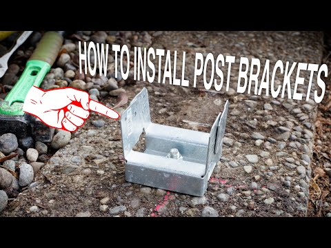 How to Install Post Base Brackets Into Concrete || Dr Decks