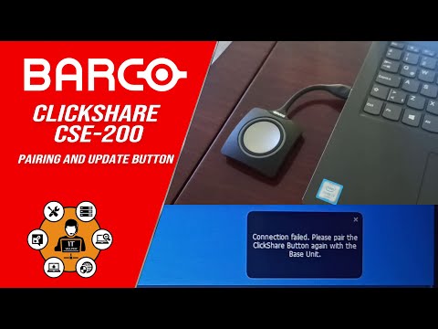 ClickShare Barco "Connection failed. Please pair the ClickShare Button again with the Base Unit"