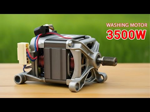 I made 220v electricity from old washing machine motor! You will be shocked