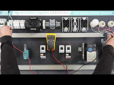 Industrial Maintenance Training: Wiring/testing a simple circuit (w/ GFCI, 2 pos. switch and a load.