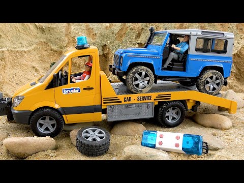 Trucks Finds Police Cars That Fall Into Sand more Story of Construction Vehicles in a Cave