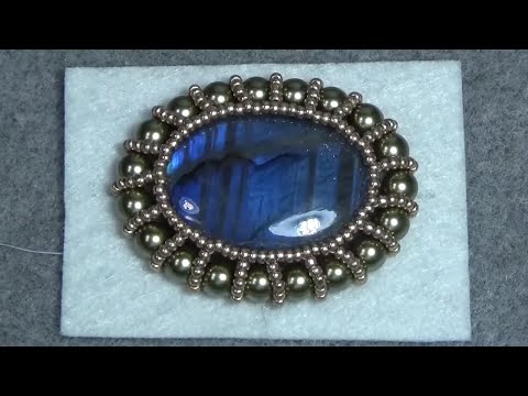 Tutorial #4 :Beaded Embroidery Techniques Bezels. Мастер класс, оплетение кабошона.