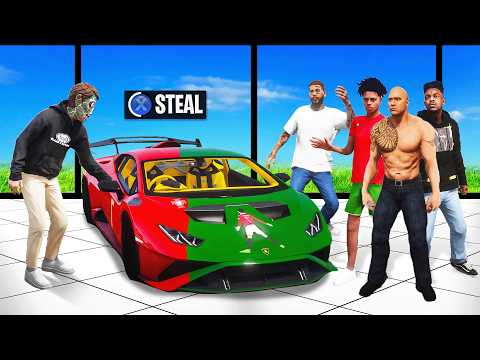 Stealing 99 Celebrity's SUPERCARS in GTA!