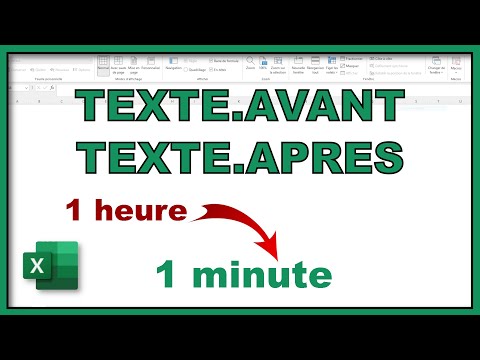 Fonctions Excel : Texte.Avant et Texte.Après, extraire des caractères